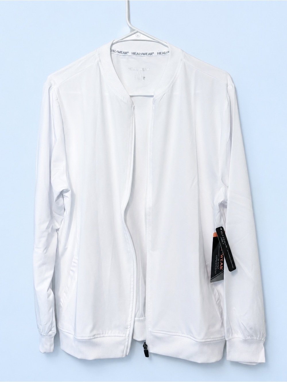 Heal Wear White Women's Lightweight Scrub Medical Jacket